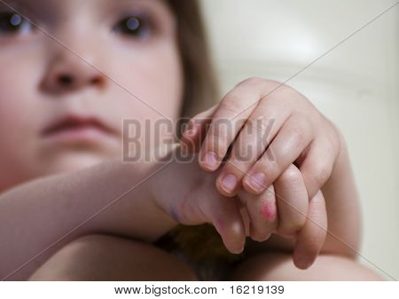 Young child watching TV