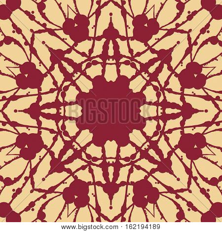 Kaleidoskope Print Blobs Blotchs of Brown olor. Rohrschach pattern.