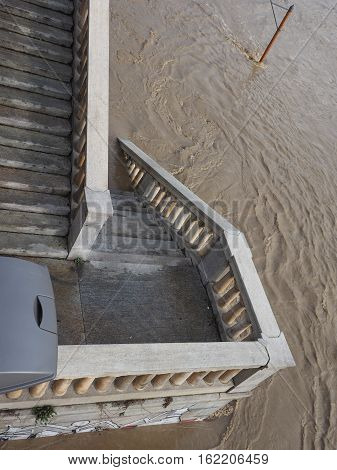 River Po Flood In Turin