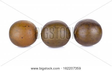 Chinese herbal luo han guo on white background