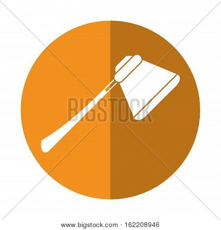 fire ax tool equipment yellow circle vector illustration eps 10