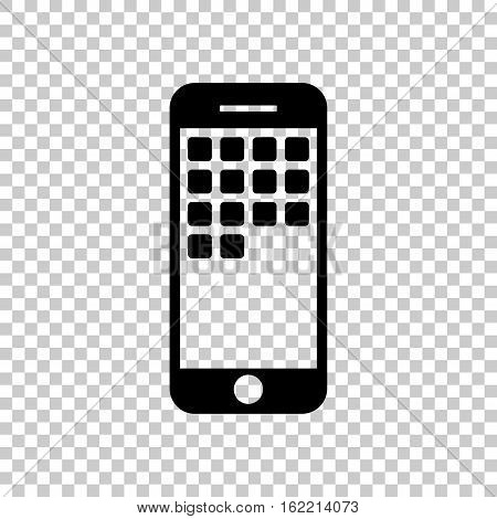 Sellphone icon. Black icon on transparent background.