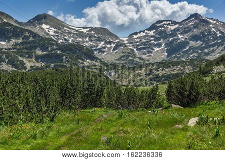 Amazing Panorama of Demirkapiyski chukar peak and pass, Pirin Mountain, Bulgaria