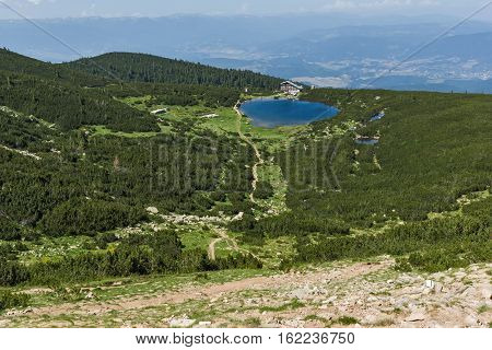 Green hills around Bezbog lake, Pirin Mountain, Bulgaria