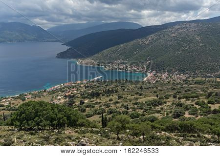 Seascape of Agia Effimia town, Kefalonia, Ionian islands, Greece
