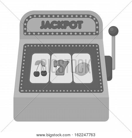 Slot machine icon in monochrome style isolated on white background. USA country symbol vector illustration.
