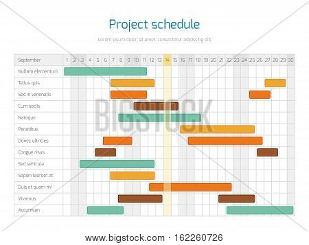 Project Schedule Vector & Photo (Free Trial) | Bigstock