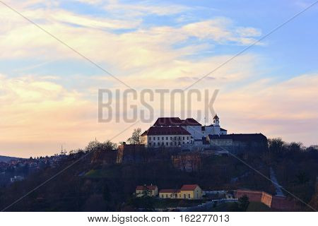 Spilberk Castle and the city of Brno.