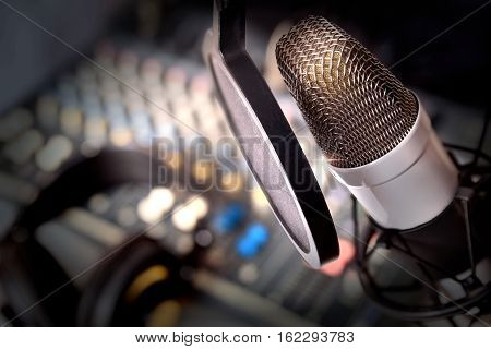 Recording Equipment In Studio