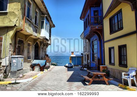 Mudanya, Turkey - August 08, 2013: Mudanya is a town and district of Bursa Province in the Marmara region of Turkey.
