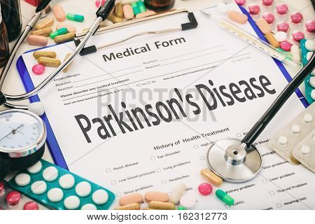 Medical Form, Diagnosis Parkinson's Disease
