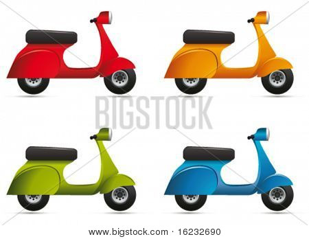 scooter retrò. Vector