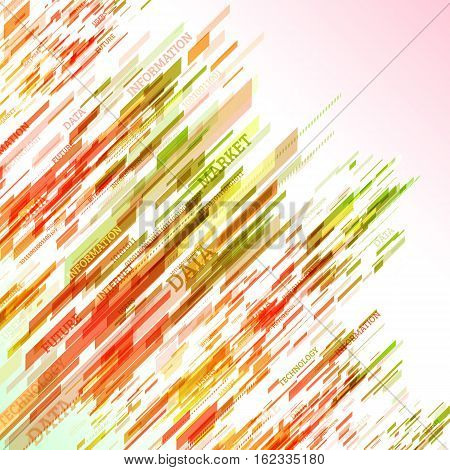 Abstract retro technology lines. Information transfer. Stream of information. Data transfer. Abstract techno background. Stock vector. eps 10
