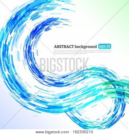 Abstract retro technology lines. Information transfer. Stream of information. Data transfer. Abstract techno background. Stock vector. eps 10