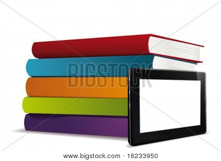 E-book reader. Vector