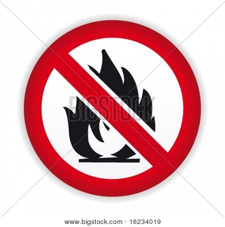 Nessun segno di fuoco. Vector