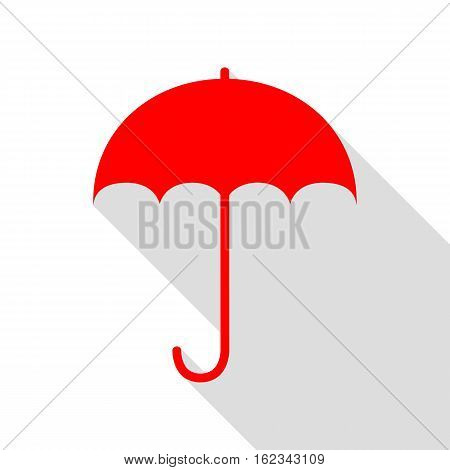 Umbrella Sign Icon. Rain Protection Symbol. Flat Design Style. R