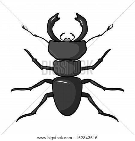 Forest red ant icon in monochrome design isolated on white background. Insects symbol stock vector illustration.