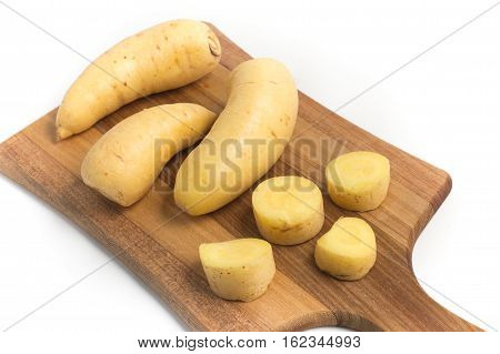 Barred Potato. Baroa isolated on white background