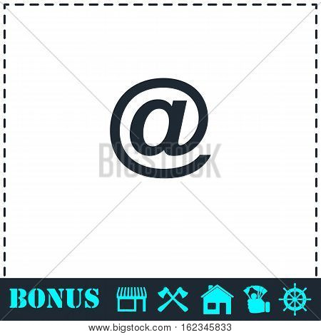 E-mail icon flat. Simple vector symbol and bonus icon