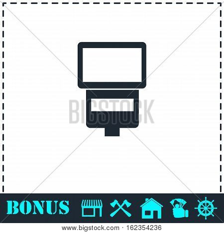 Flush bulb icon flat. Simple vector symbol and bonus icon