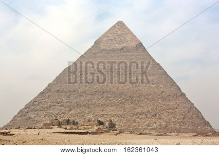 Khafre's pyramid in Giza, Cairo, Egypt