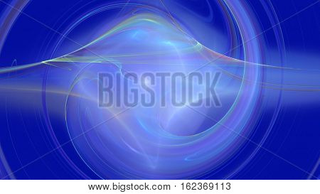 Cold blue waves glow abstract background 3D