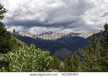 An overcast day in Rocky Mountain National Park, Colorado.