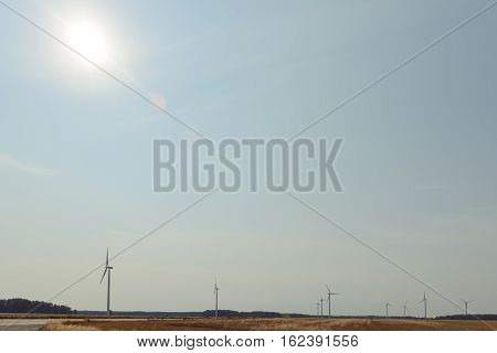 Windturbine At Sunny Day
