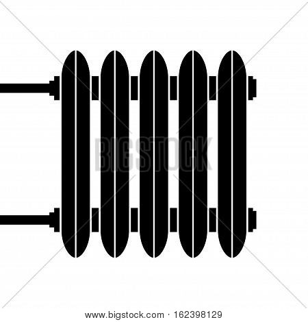 Heating radiator. Cast-iron radiator for heating systems. Vector illustration.