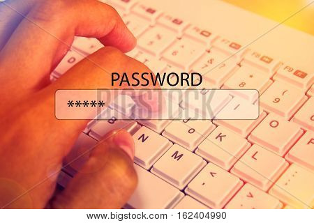 A set of the password for the browser Internet
