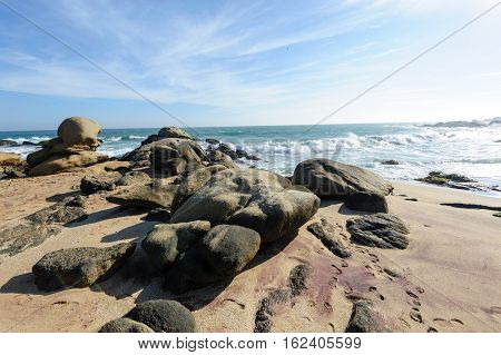 Indian Ocean coast in Kanyakumary the southernmost point of the Indian subcontinental Tamil Nadu India