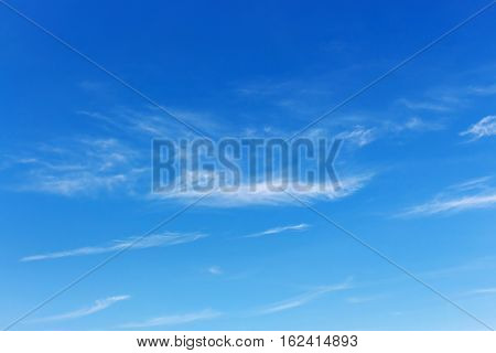 Fantastic soft white clouds against blue sky background.