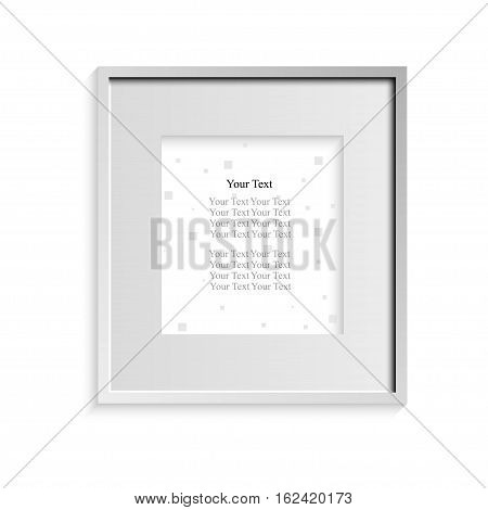 Frame for photos of gray on a white background