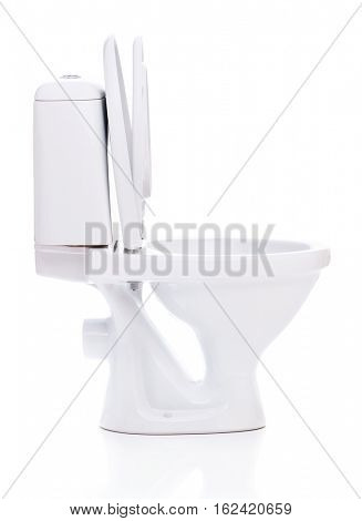 New toilet bowl isolated on white background