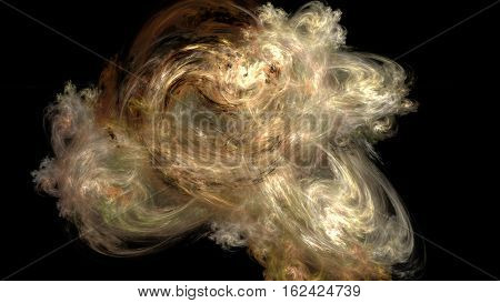 Cotton wool or fibres abstract shape background