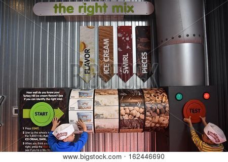 COLUMBIA, PA - OCT 9: Turkey Hill Experience in Columbia, PA, as seen on Oct 9, 2016. The 17,000-square-foot attraction opened in 2011 and pays homage to Turkey Hill's history while highlighting its ice cream and iced tea-making processes.
