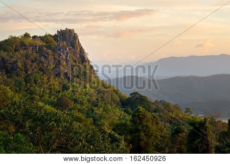 The top of cliff . Doi Samer-Dao in Nan, Thailand.