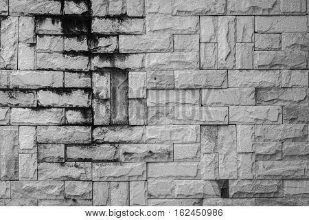 Dirty brick wall texture background used as background