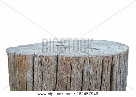 stump isolated on white background isolated with clipping path