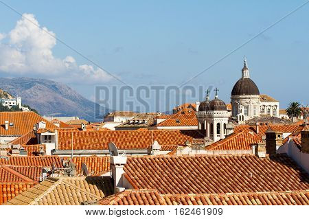 A view of the old city of Dubrovnik in Croazia