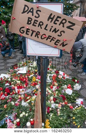 Berlin Germany - december 20 2016: A sign saying 