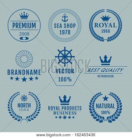 Vector illustration set of logos. Stock vector