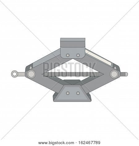 Gray Car Jack. Car equipment Vector illustration.