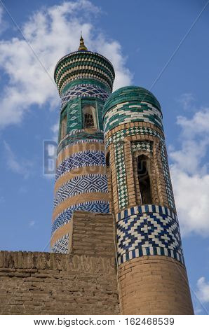 Islom Xoja Complex In The City Of Khiva. Uzbekistan
