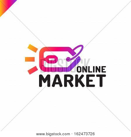 E Store Logo Concept Mouse Click And Shop Tag