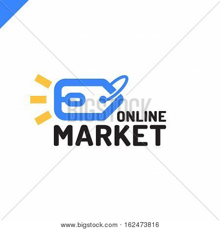 E Store Logo Concept Mouse Click And Shop Tag