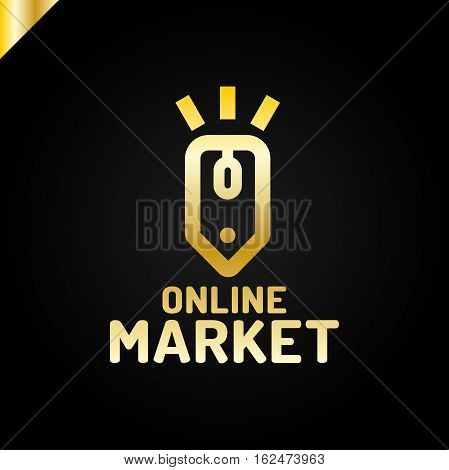 E Store Logo Concept Mouse Click And Shop Tag