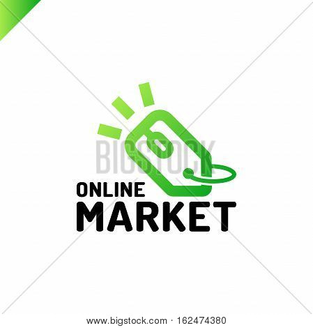 E Store Logo Concept Mouse Click And Shop Tag