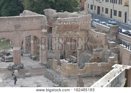 Ruins at the Forum Romanum in Rome
